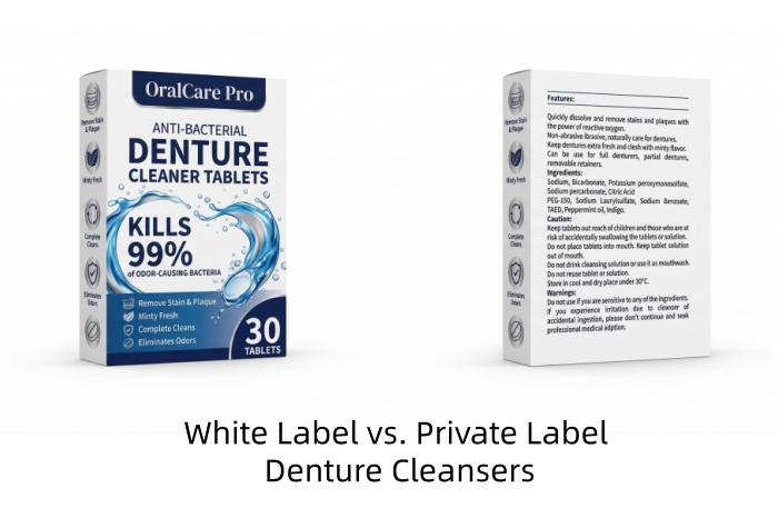 White Label vs. Private Label Denture Cleansers